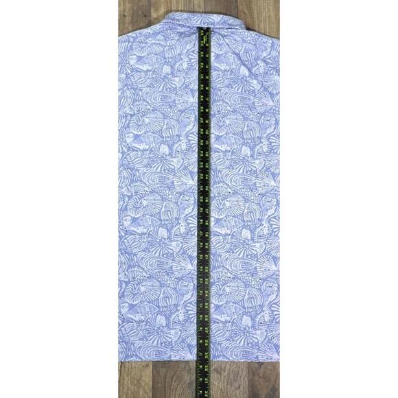 Waggle Polo Firestone Seashell Beach Ocean Print Golf Performance Stretch Large. - Picture 8 of 8